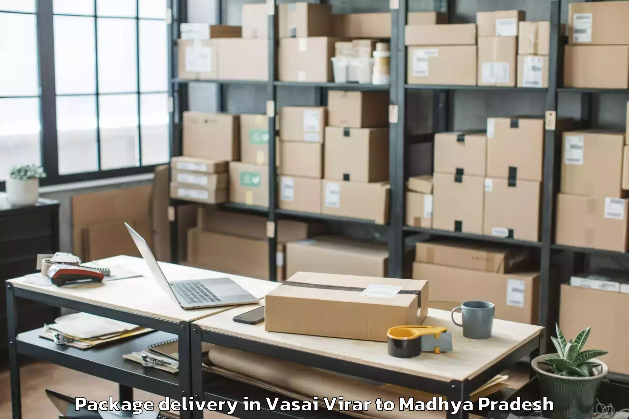 Trusted Vasai Virar to Gwalior Airport Gwl Package Delivery